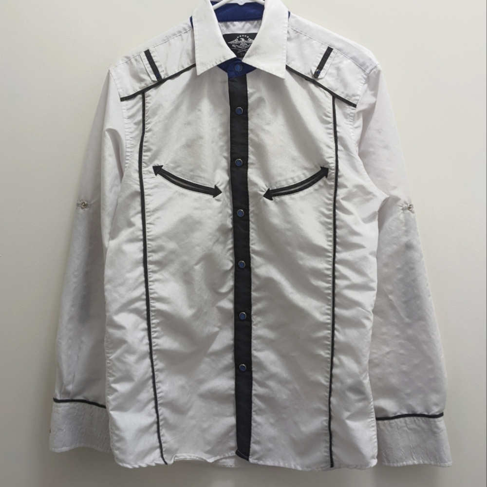 5/$20 🌼 1901 White Pearl Snap Western Shirt